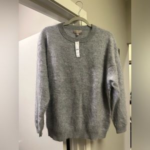 Women’s oversized brushed cashmere sweater, size S